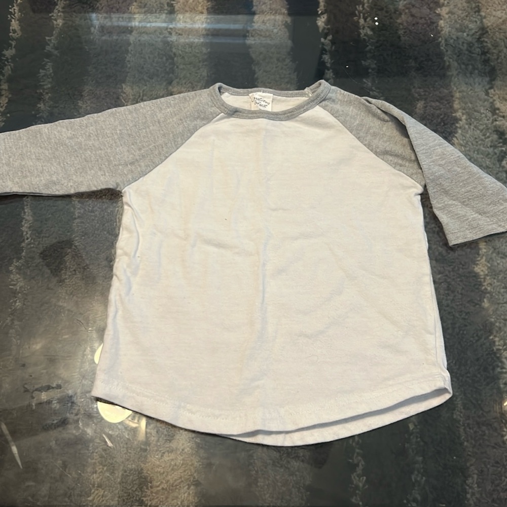 White and Grey quarter sleeve 2T